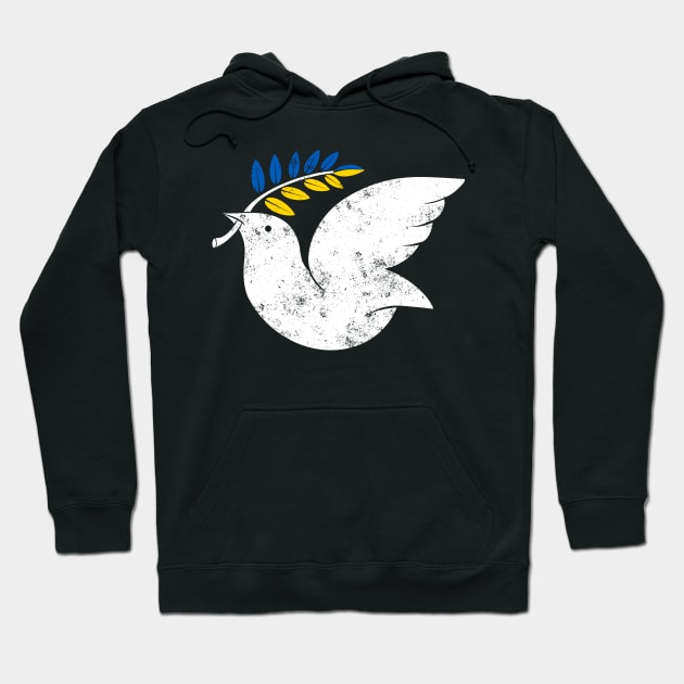 Ukraine Peace Dove Hoodie by Black Tee Inc